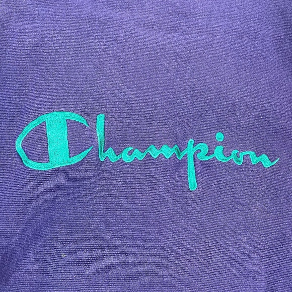 Vintage Champion Reverse Weave Sweatshirt 90s Spellout Made In USA - Picture 2 of 4